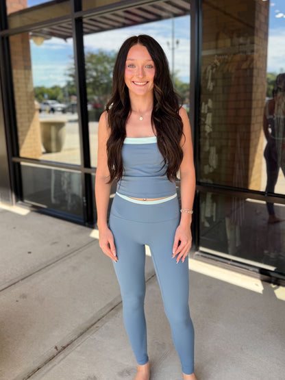 Slate Blue Athletic Top