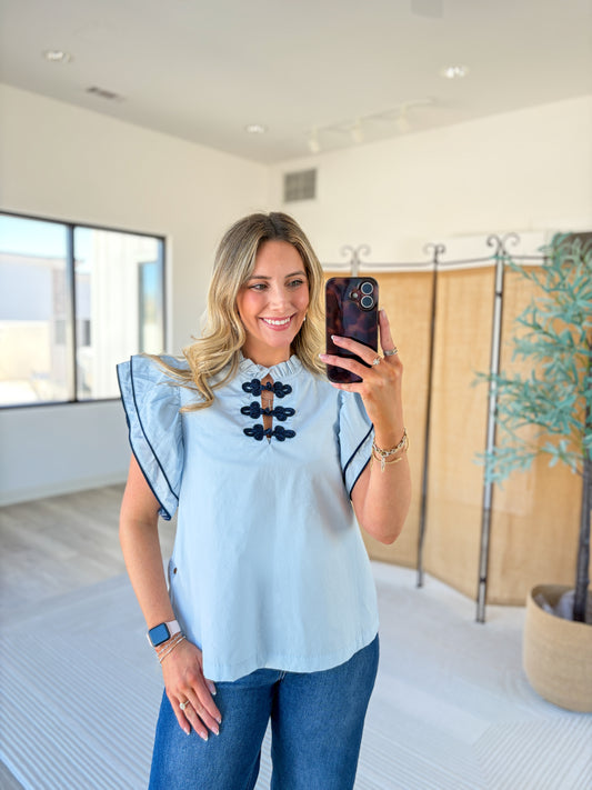 Judd Ruffle Sleeve Top