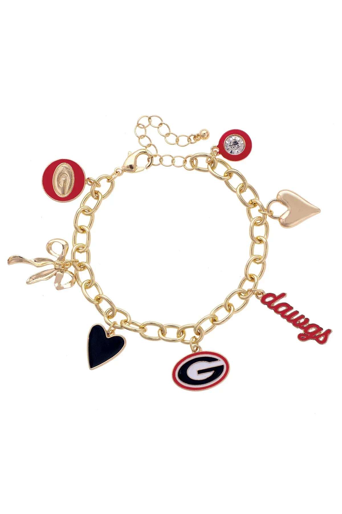 Georgia Bulldogs Charm Bracelet