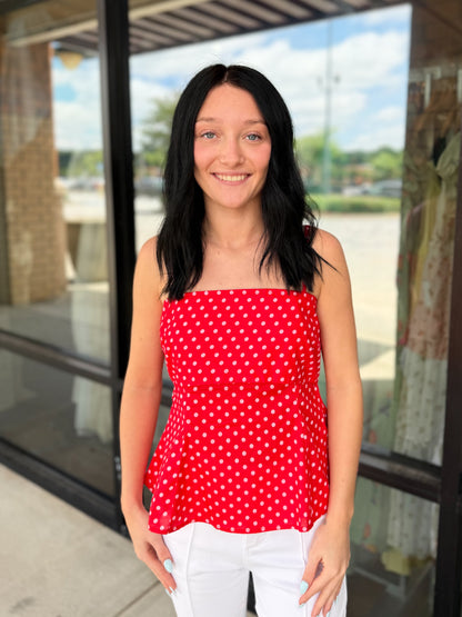 Tex Polka Dot Top