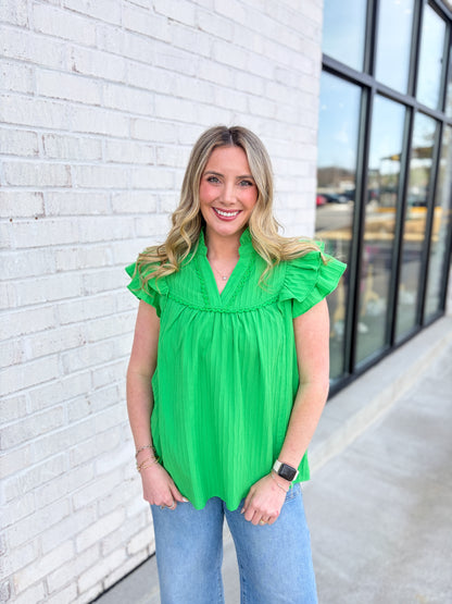 Jacey Ruffle Sleeve