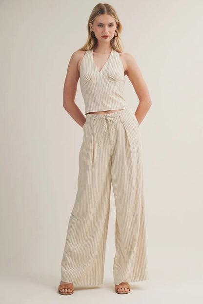 Levi Stripped Halter Top