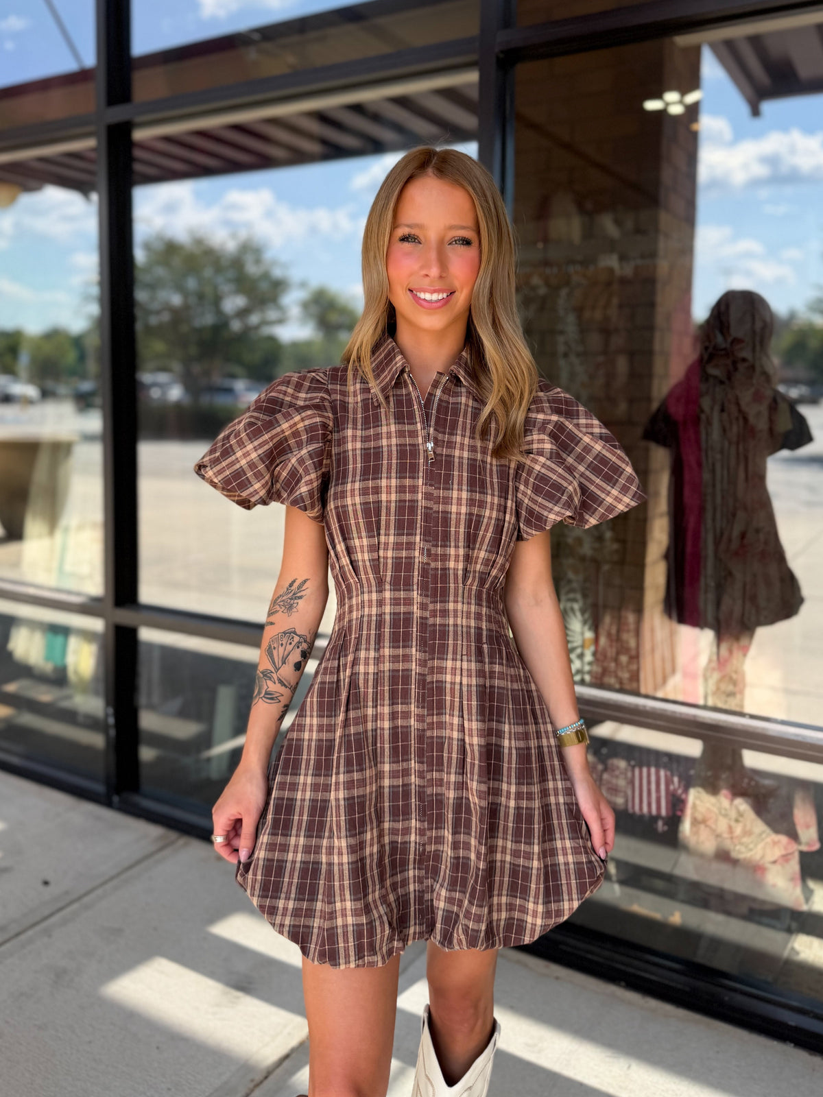 Blaise Plaid Mini Dress