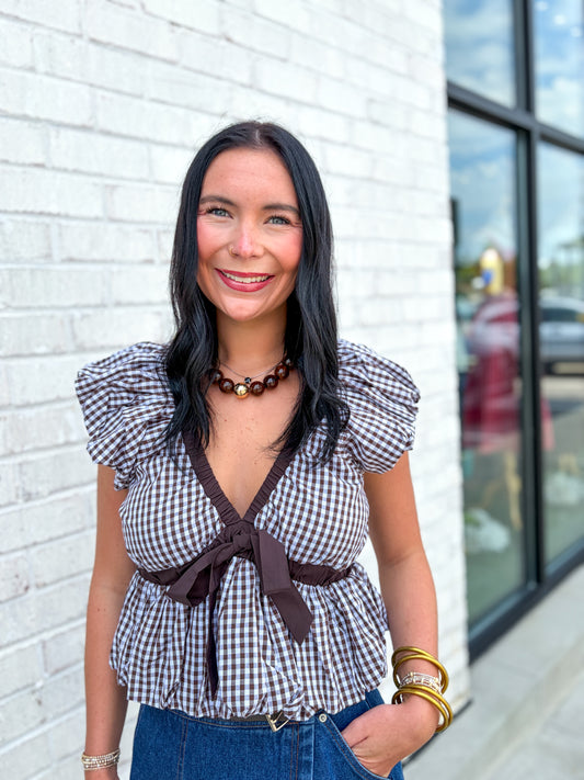Skye Gingham Top