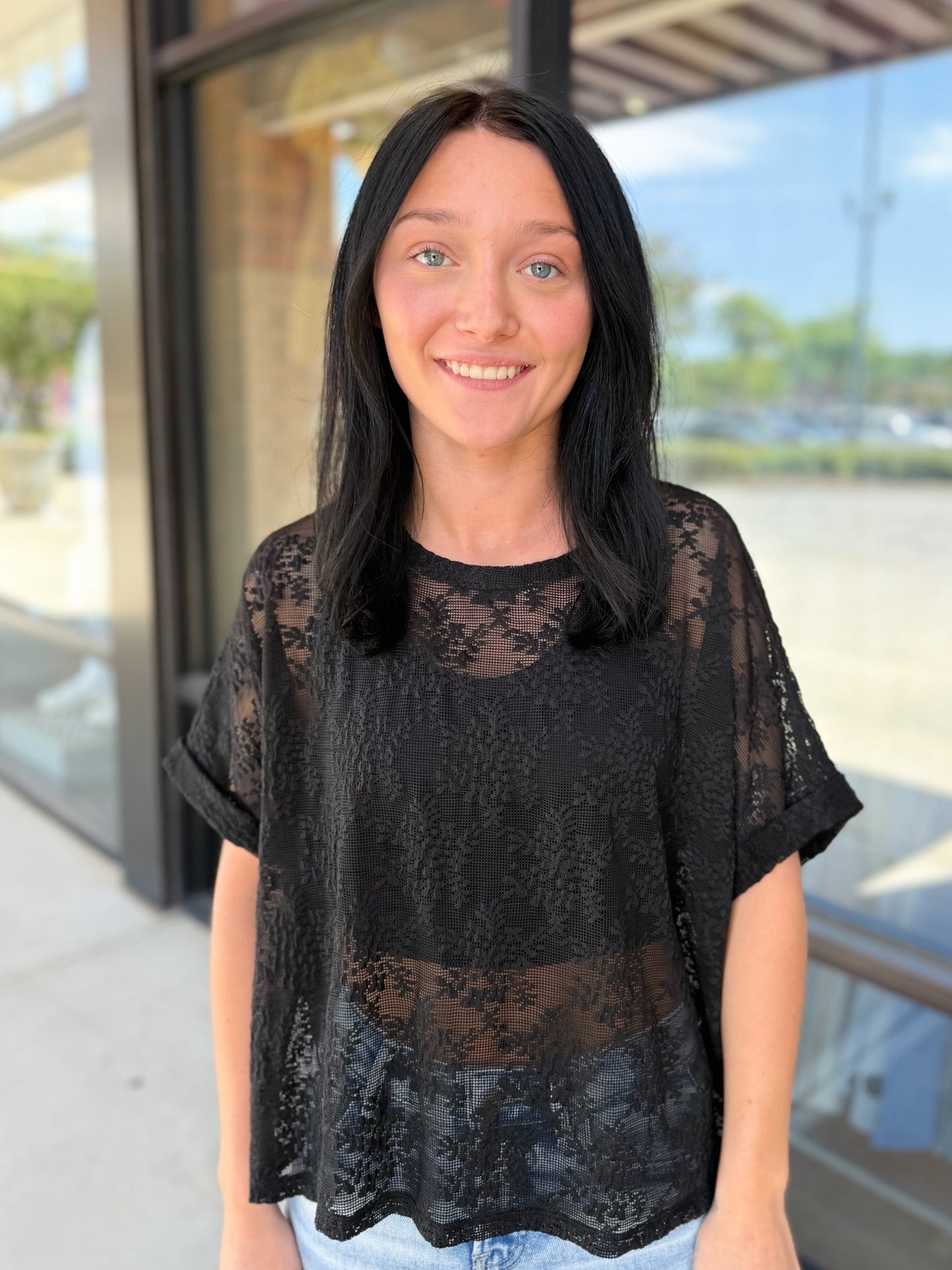 Sheer Lace Top