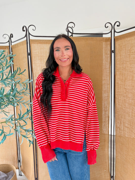 Striped Oversized Pullover