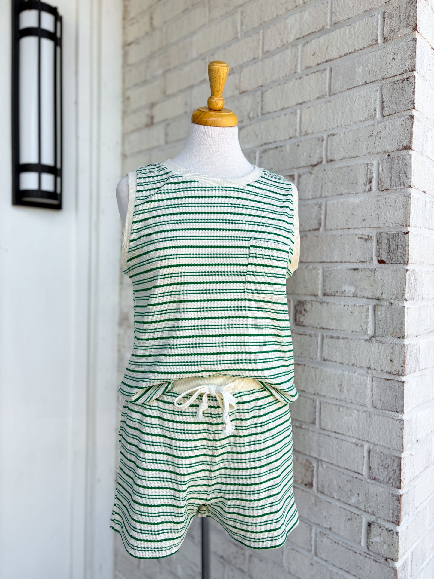Ridge Knit Shorts Set