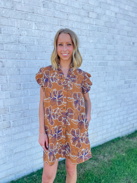Floral Embroidered Dress