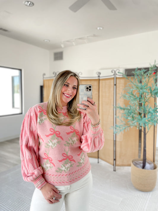 Rylee Floral Bow Sweater