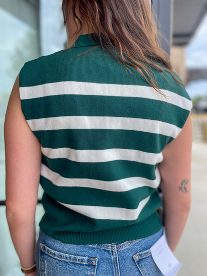 Striped Cap Sleeve Top