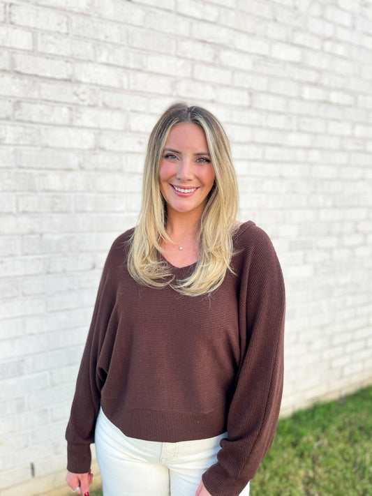 V-Neck Everyday Long Sleeve Top
