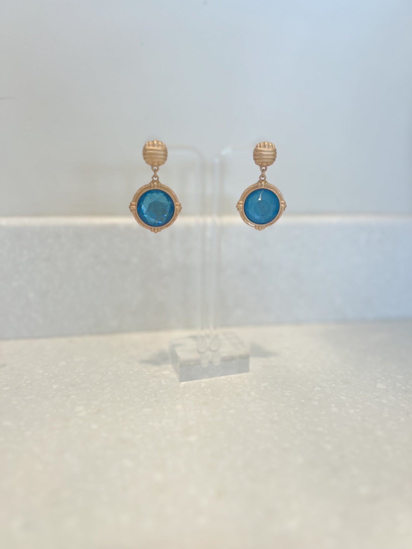 Blue Pendant Earrings