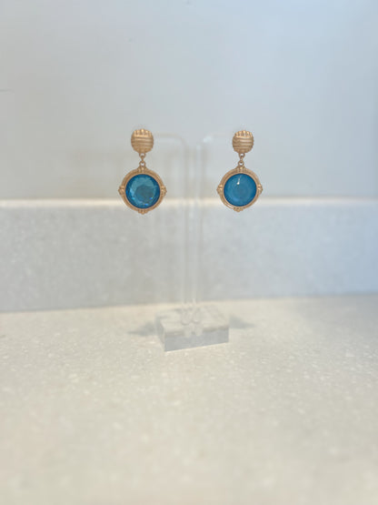 Blue Pendant Earrings