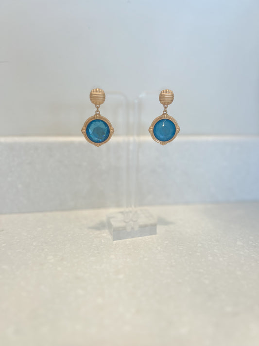 Blue Pendant Earrings