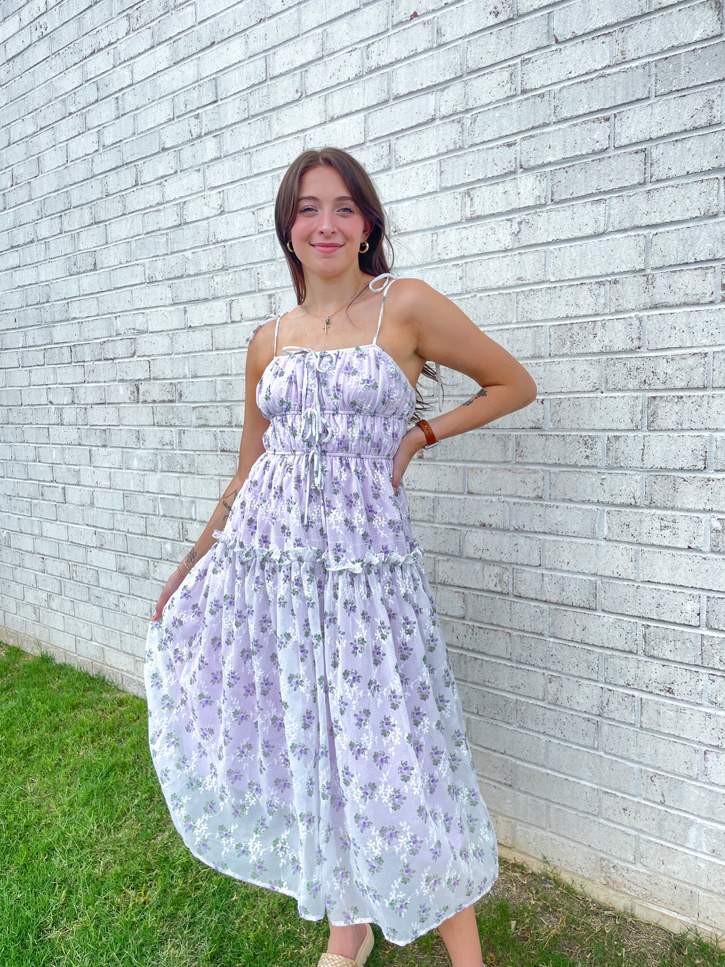 Lavender Ombré Midi Dress