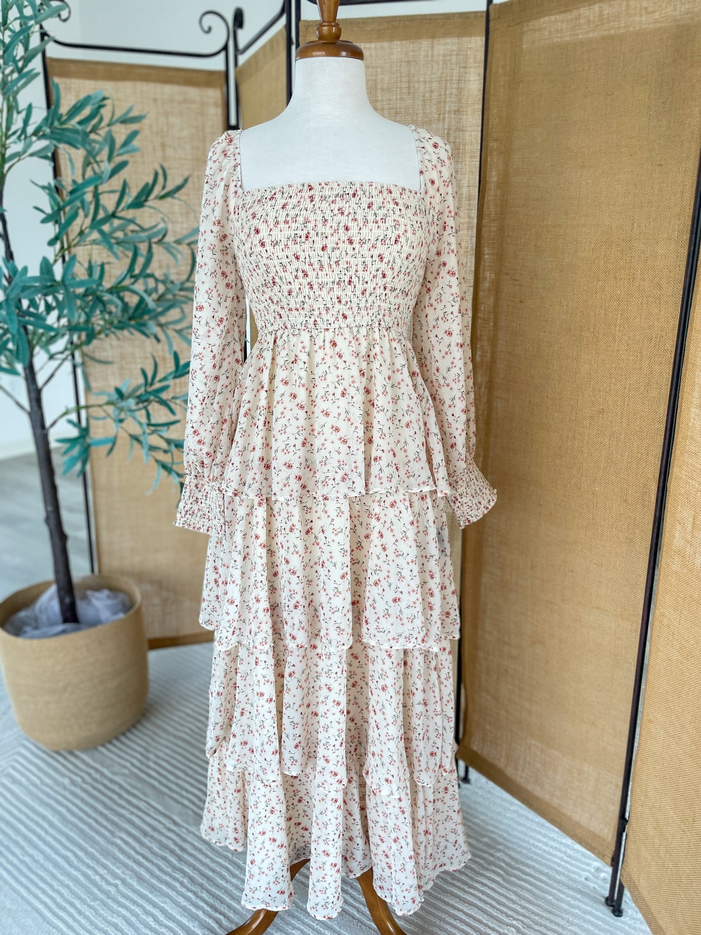 Anne Floral Tiered Maxi Dress