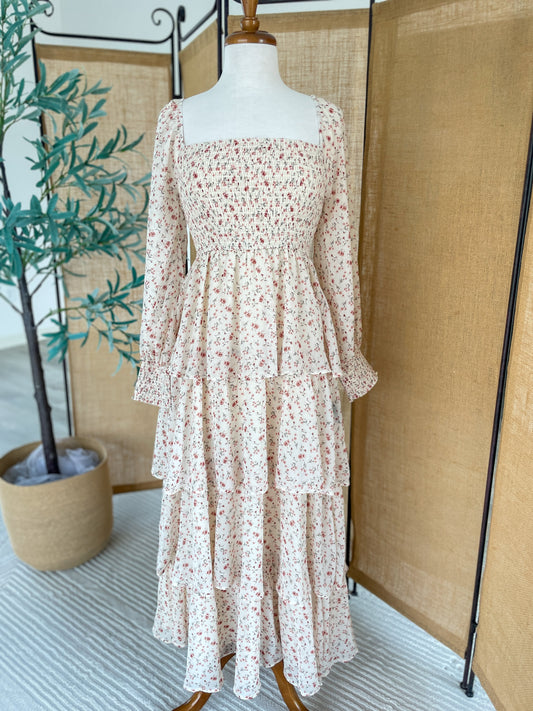 Anne Floral Tiered Maxi Dress