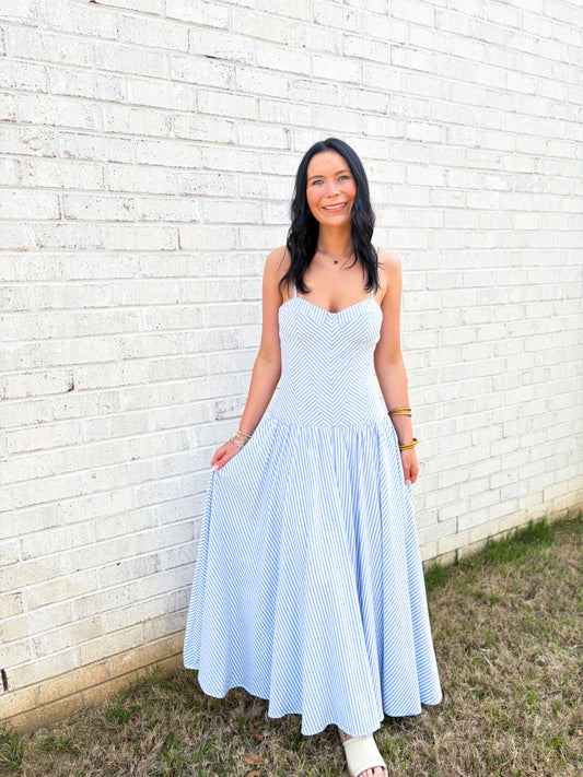 Rylie Striped Maxi Dress