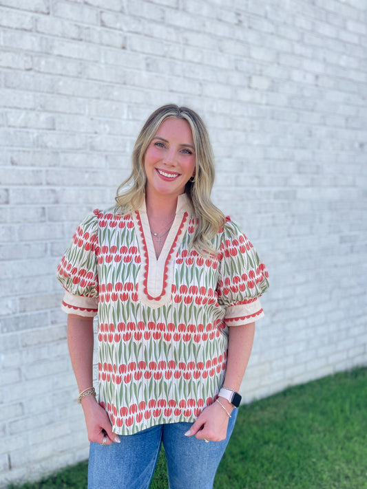 Jorie Puff Sleeve Blouse
