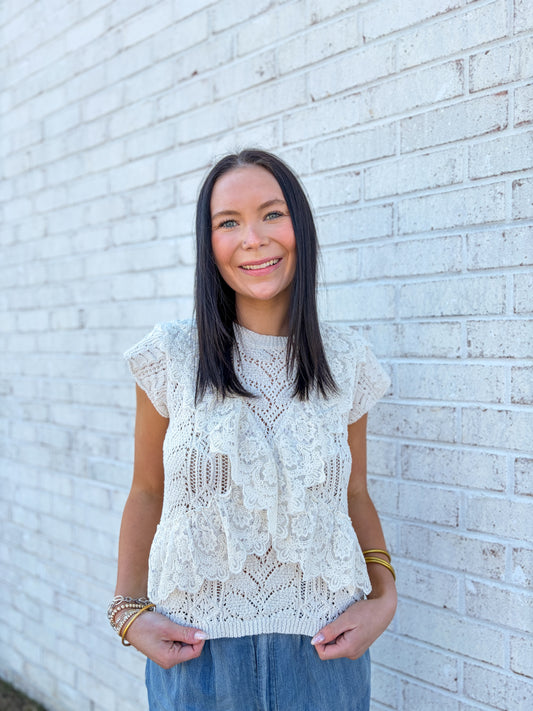 Emory Knit/Lace Top
