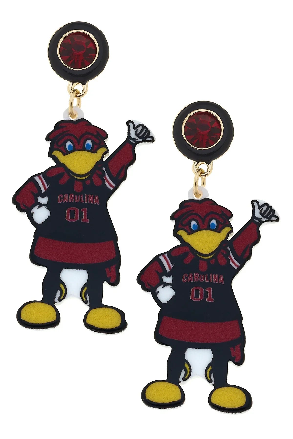 Carolina Gamecock Dangle Earrings
