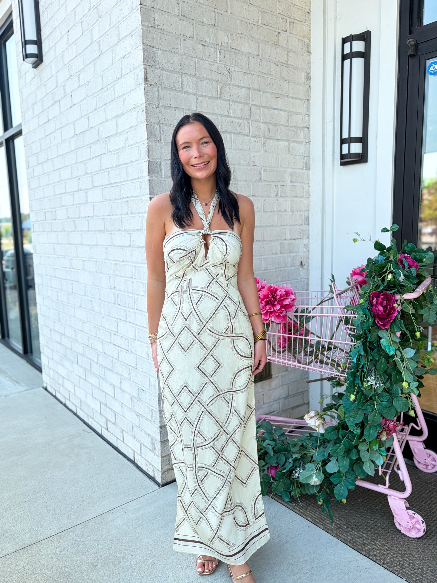 Grady Halter Neck Midi Dress