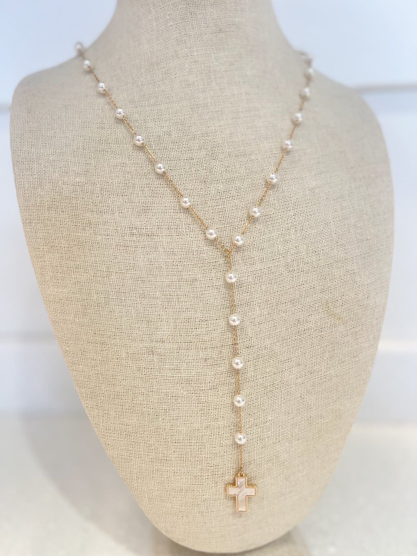 Pearl Drop Down Necklace