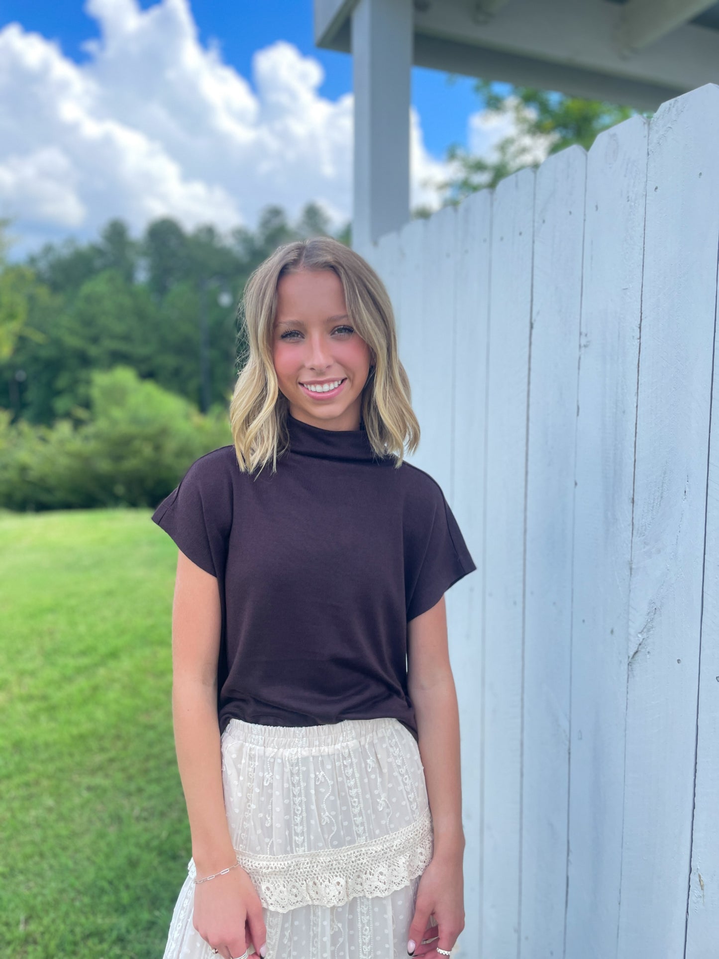 Mock Neck Everyday Top