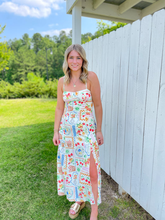 Milan Printed Midi Dress