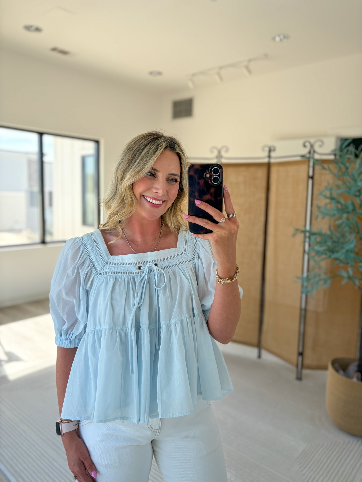 Rain Puff Sleeve Top