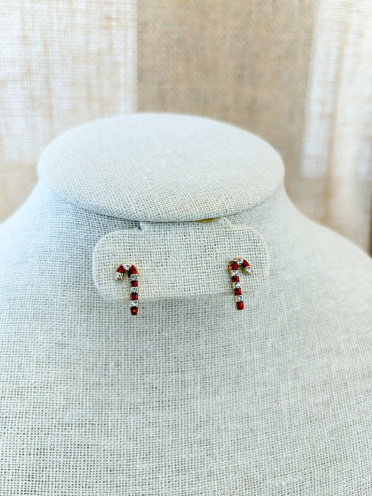 Stud Candy Cane Earrings