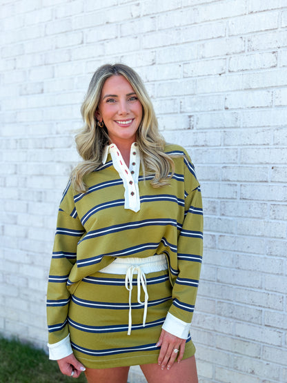 Reagan Striped Skort