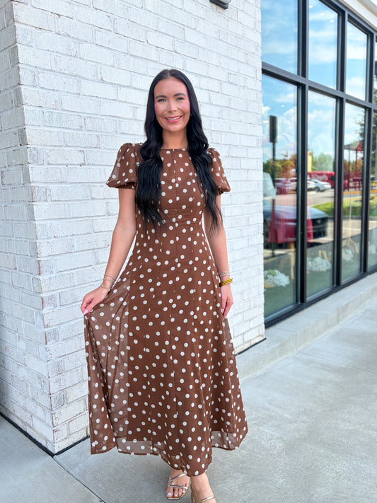 Jace Polka Dot Maxi Dress