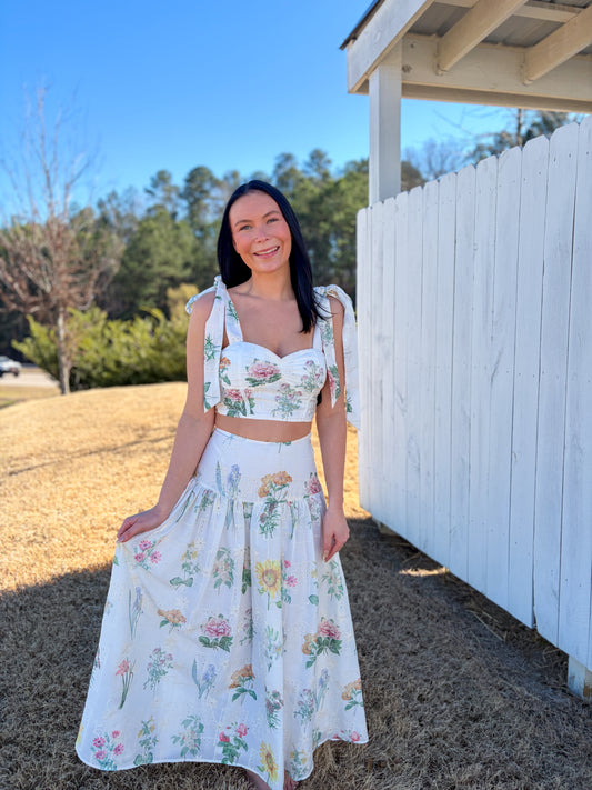 Floral Embroidered Set