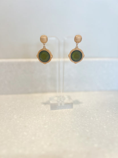 Green Pendant Earrings