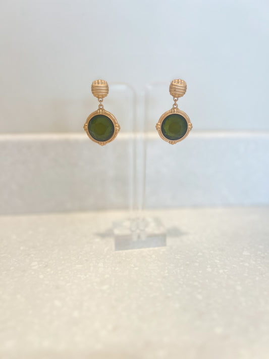 Green Pendant Earrings
