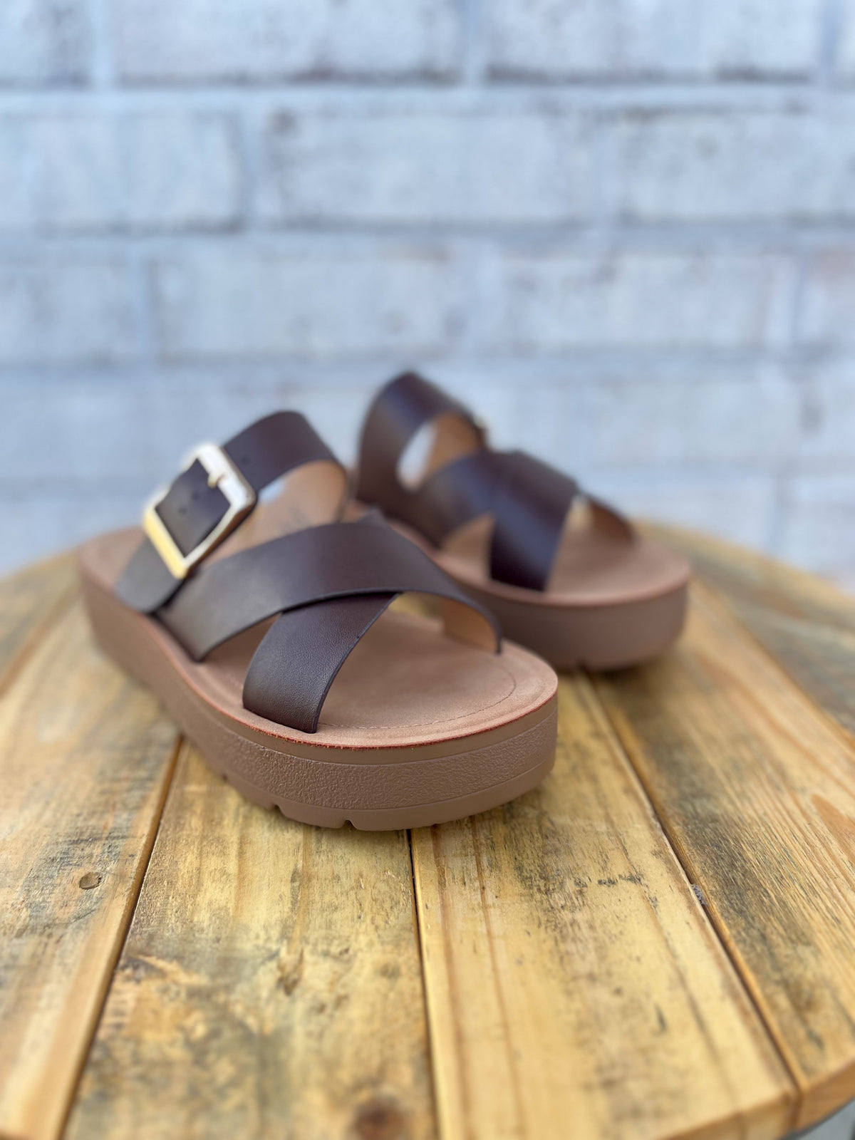 Resume Brown Platform Sandal