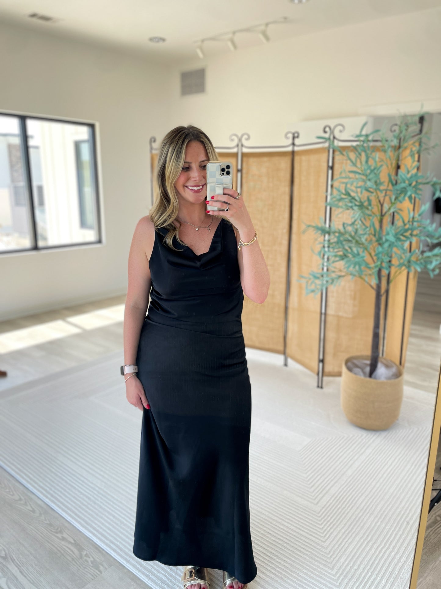 Clover Satin Maxi Dress