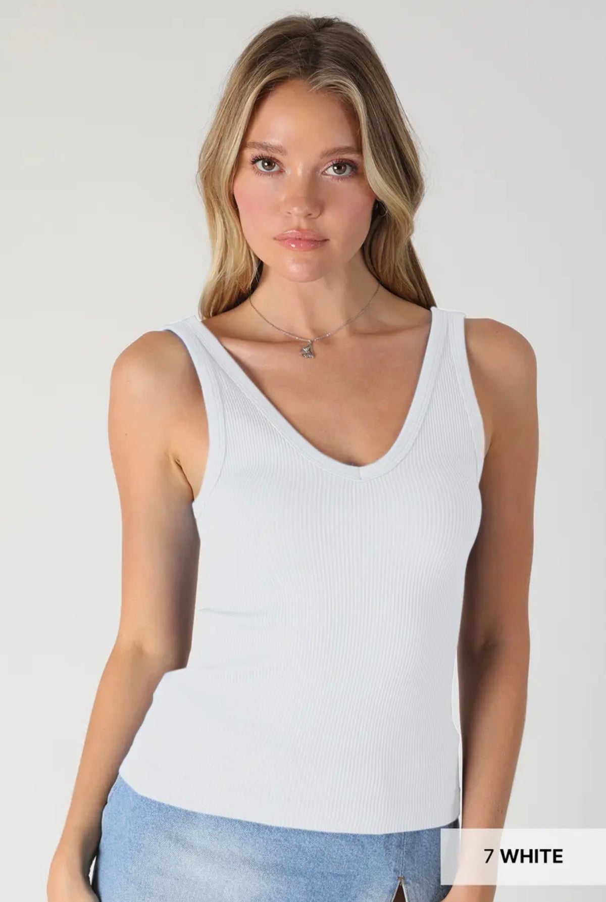 One Size Ribbed Tank Top