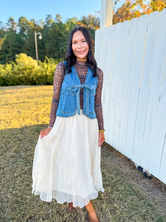 Linen Loose Midi Skirt