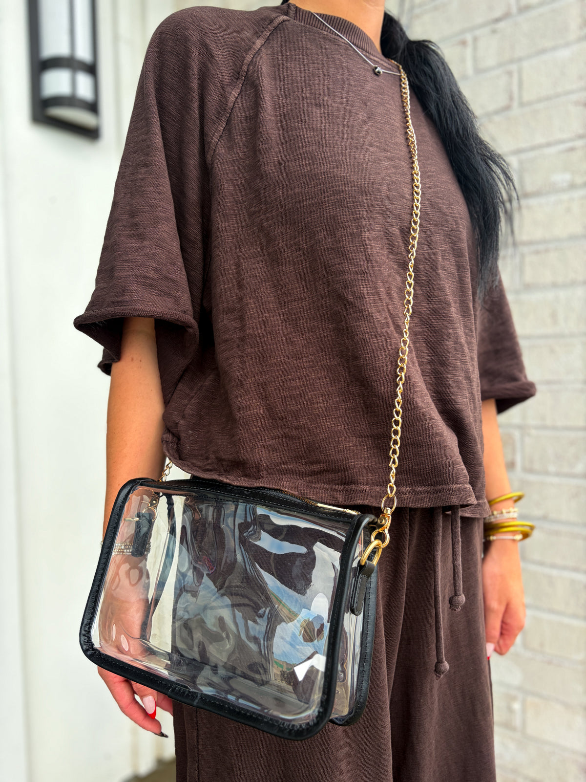Clear Stadium Bag - Black