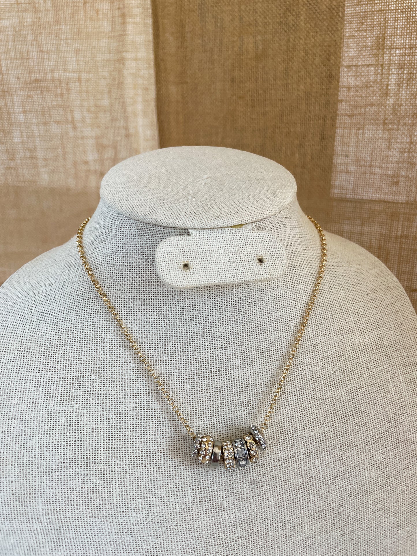 Gold & Silver Hoop Necklace