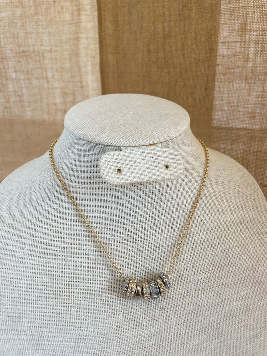 Gold & Silver Hoop Necklace