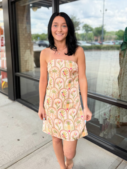 Sky Silk Mini Dress