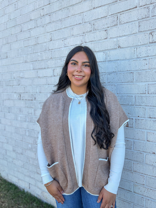 Short Sleeve Open Cardigan