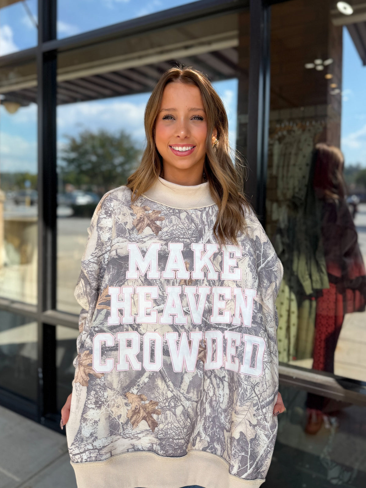 Make Heaven Crowded Mock Neck
