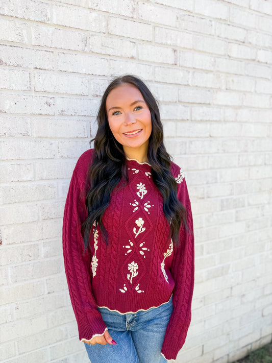Brighton Floral Embroidered Top