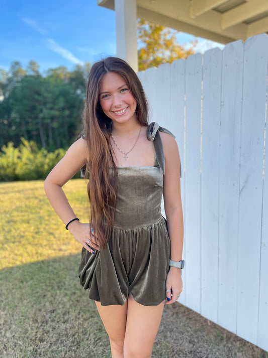 Velvet Bubble Romper