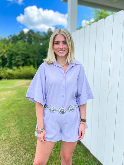 Kristi Collared Button Down Romper