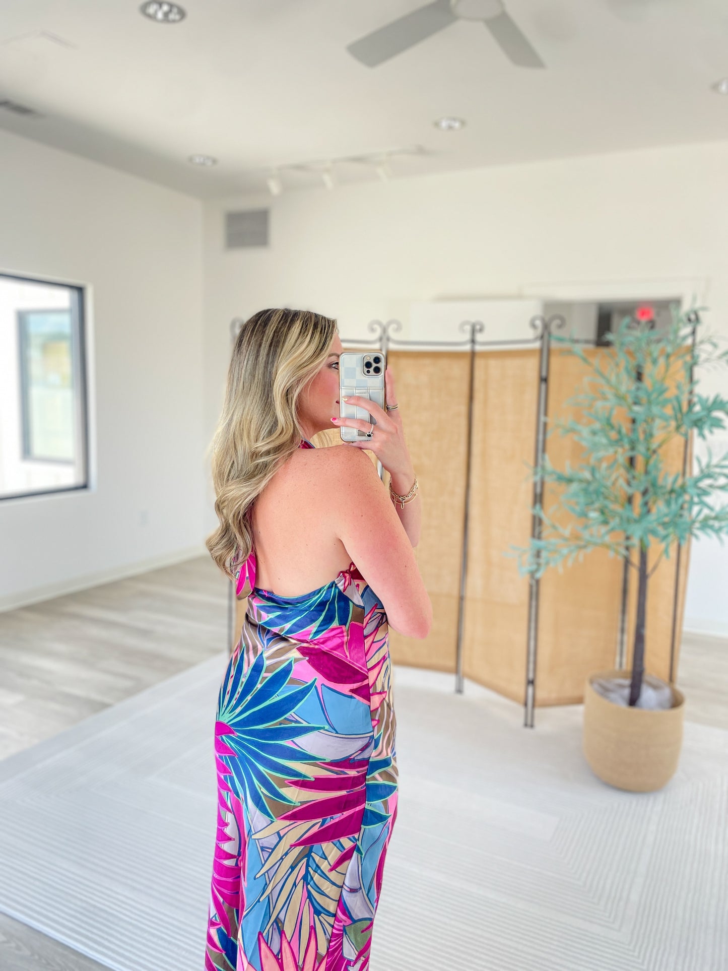 Willa Halter Neck Maxi Dress